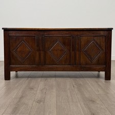 Antique 19th Century Good Quality Coffer In Oak ( REF AF-4350 )