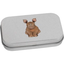 'Baby Rhino Sitting' Metal