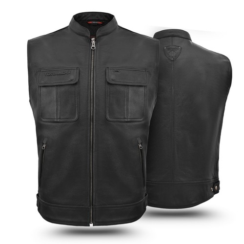 Men real leather biker - men's,