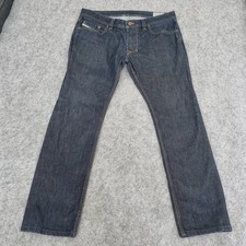 Diesel Jeans Men W34 L30 Blue Larkee 008Z8 Regular Straight Denim Button Fly L29