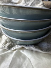 Set Of 4 Denby Regency Green  Bowls ( The Larger 18cm Type) In Great Shape