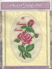 "Pink Roses Card Kit " Counted