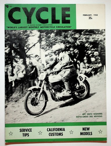 1958 february cycle motorcycle - february,