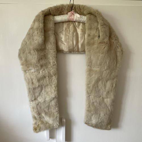 Vintage cream fur - vintage, stole