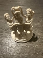 Handmade Alabaster Statue Diogenes Signed Three Graces Figurine Sculpture Greek