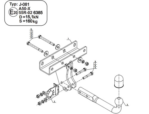 Swan neck tow bar - bar, jeep