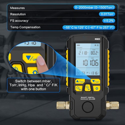Digital vacuum meter air - ↑digital,