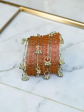 Glass Raindrop Bangles Set