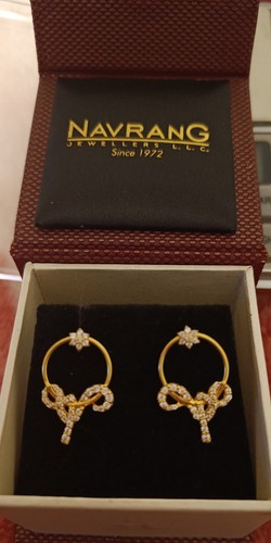 22ct gold earrings - gold,