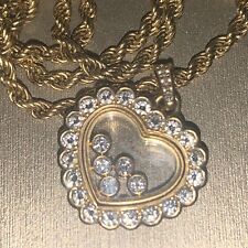 chopard 18kt Gold happy diamonds Heart Necklace ?? 18.33 Grams Fabulous ??