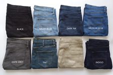 Mens EX M&S STRAIGHT FIT Comfort Stretch Jeans 13 Colours Size 30 to 50 BNWOT