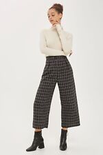 Topshop Window Pane Check Trousers Grey Size UK 10 RRP £39 LF7 OO 02