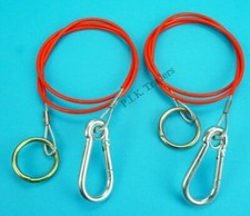 2 x RED Breakaway Cables with Split Ring for Trailer Caravan & Horsebox   #RB1