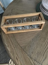 Laura Ashley Candle Holders In Oak Cradle 30 Cm