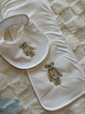 Embroidered Bear Burb Cloth