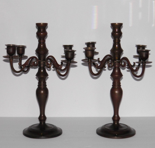 Pair heavy vintage - heavy,, brass,