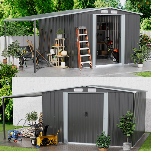 Metal garden shed - garden,