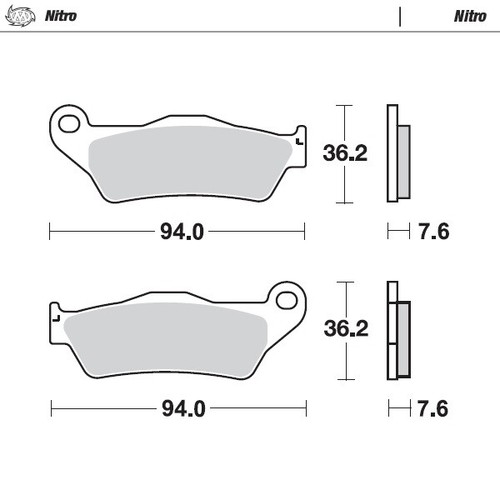 Moto master front brake pads - front,