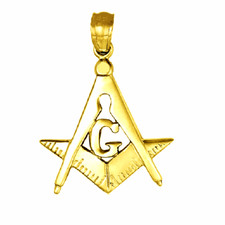 14k Yellow Gold Masonic Symbol