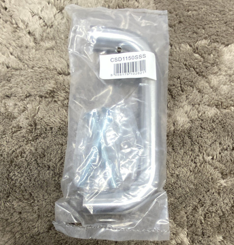 Satin silver metal shape - satin, d-shape