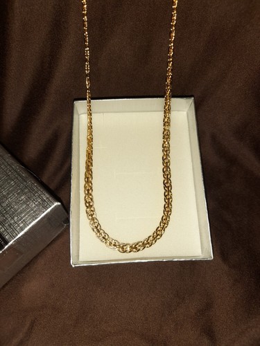 18k yellow gold chain necklace - gold,