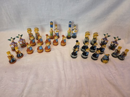 Vintage simpsons chess set - vintage, 3d