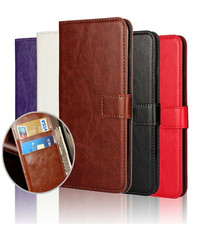 Flip Wallet Leather Book Case  For iPhone 16 15 E 14 17 & Screen Glass Protector