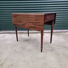 Antique Drop Leaf Table Flame Mahogany Pembroke Table Side Table - Needs TLC