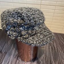 Train driver style cap black/grey ladies B3