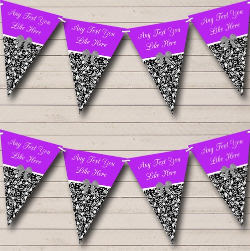 Purple damask shabby chic - purple,