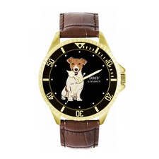 Toff London TLWL-7901 Mens Beige Jack Russell Terrier Dog Watch