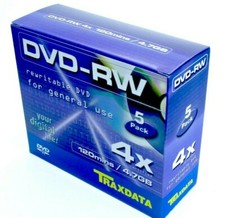 5 Traxdata DVD-RW 4.7GB 120