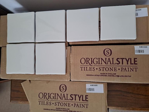 Glazed tiles square 10cm - glazed, 10
