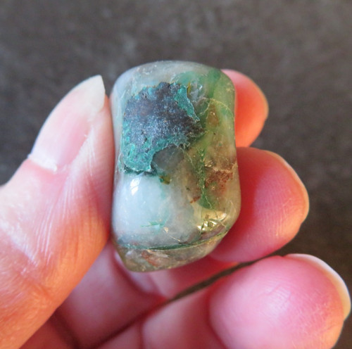 Rare dioptase quartz - , (18.7