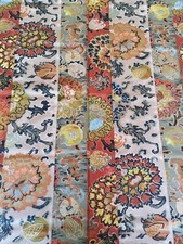 Vintage 'Imperial Stripe' By Greeff for Warner Cotton Fabric Oriental Per Metre