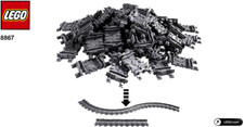 LEGO City 64 Moving / Flexible Tracks 8867 Fits 7939, 7938, 7896 NEW