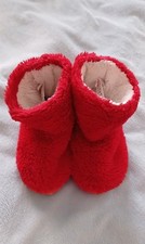 Girls Red Fluffy Ankle Boot