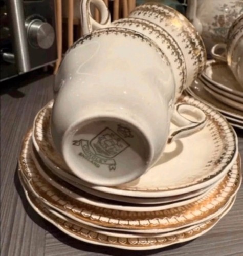 Grindley cream petal tea set - grindley,