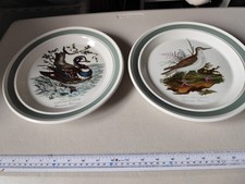 Portmerion Plates Birds Grey Phalarope &  Harlequin Duck   Please Read Auction 