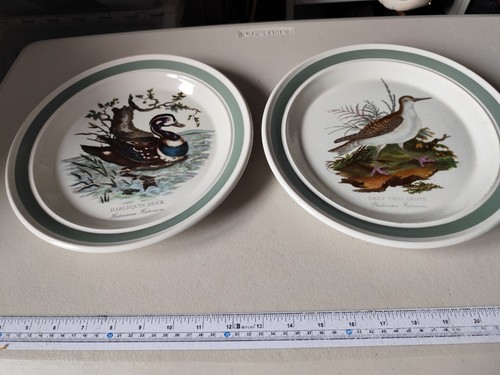 Portmerion plates birds grey - birds,