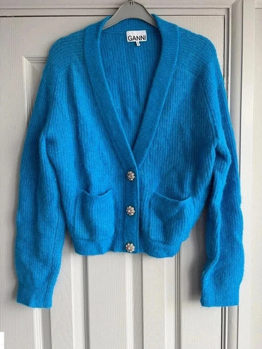 Rrp 275 ganni blue alpaca - rrp,