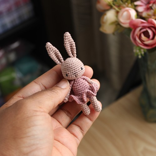 Micro crochet ballerina bunny