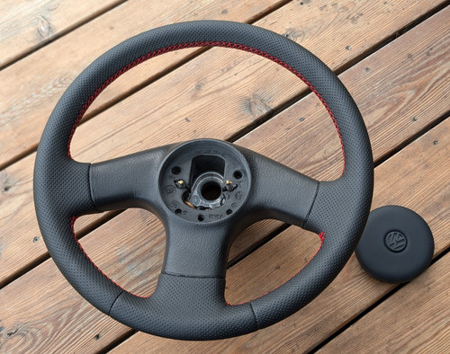 New leather steering wheel - new,