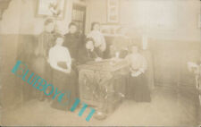 Group Of Edwardian Women At Desk School teachers ?  Real Photo unposted