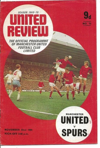 Football programme man utd - football, v