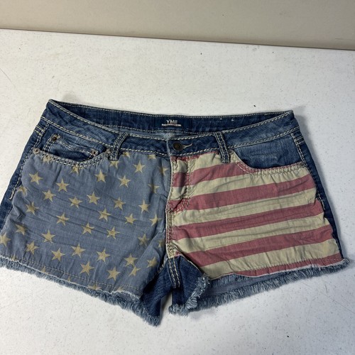 Ymi blue denim jean shorts - denim,