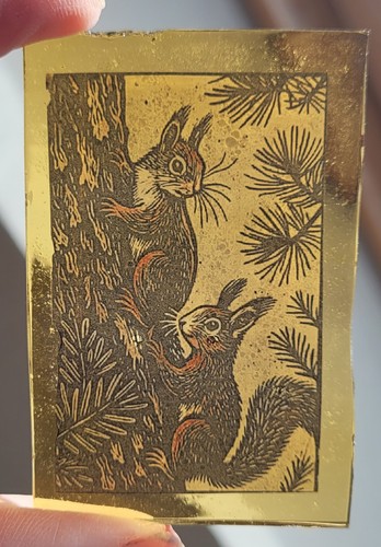 Stained glass red squirrels - stained,