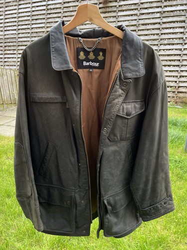 Dark brown leather - brown, vintage