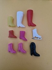 Vintage Pedigree Sindy Doll Odd Mixed Boots Inc. Pair Of Pink Roller Boots 