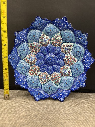 Vtg persian art minakari - art,